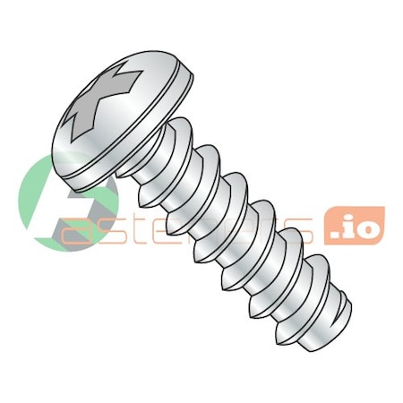 Newport Fasteners Self-Drilling Screw, #4 x 7/16 in, Zinc Plated Steel Pan Head Phillips Drive, 10000 PK 805344